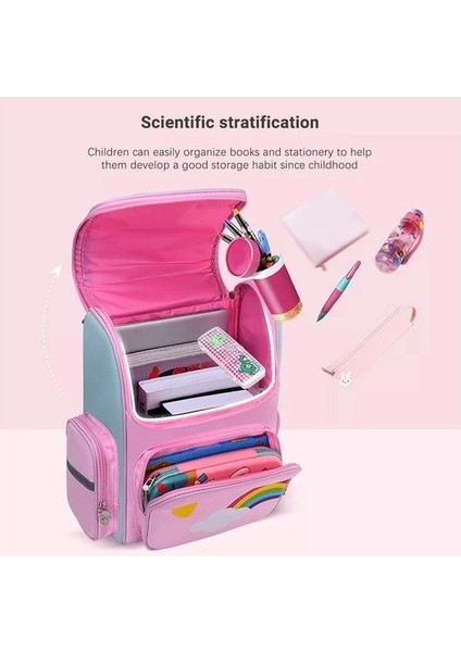 Ilkokul Öğrencilerinin Okul Çantaları 1 3 Sınıfları Karikatür Sırt Çantası Sırt Koruması Hafif Tek Boynuzlu At Çocuk Okul Çantası (Yurt Dışından) fiyatları