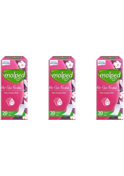 Günlük Ped 20'Li 3x20