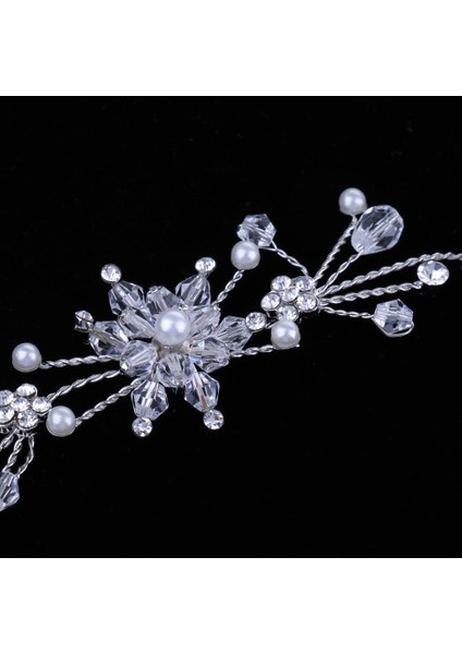 Muhteşem Çiçek Diamante Kafa Bandı Taç Tiara Düğün Partisi Mücevher si (Yurt Dışından) modelleri