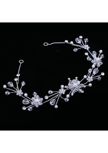 Muhteşem Çiçek Diamante Kafa Bandı Taç Tiara Düğün Partisi Mücevher si (Yurt Dışından) indirimleri
