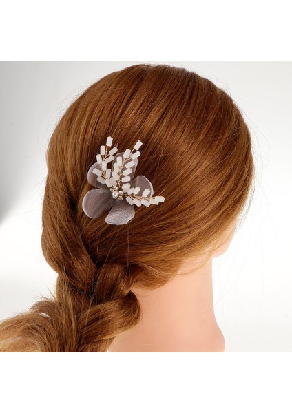 Lüks Inciler Rhinestone Çiçek Saç Pinleri Saçkop Düğün Saç Takı (Yurt Dışından) modelleri