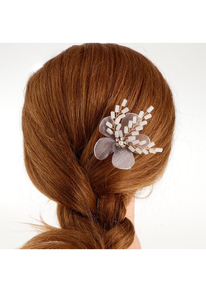 Lüks Inciler Rhinestone Çiçek Saç Pinleri Saçkop Düğün Saç Takı (Yurt Dışından) fırsatları