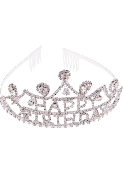 Düğün Gelin Nedime Doğum Günü Prom Partisi Crystal Pearl Tiara Crown Başlık (Yurt Dışından)