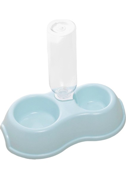 Evcil Hayvanlar Su ve Gıda Kase Seti Köpek Yavrusu Besleyici Içme Çift Kedi Köpekler Kase Mavi (Yurt Dışından)
