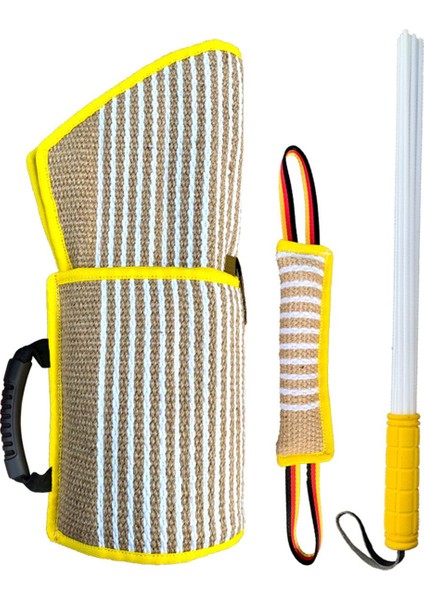 3pcs Köpek Isırığı Eğitimi Set Köpek Isırığı Tug Oyuncak Evcil Hayvan Malzemeleri Sarı Isırma (Yurt Dışından)