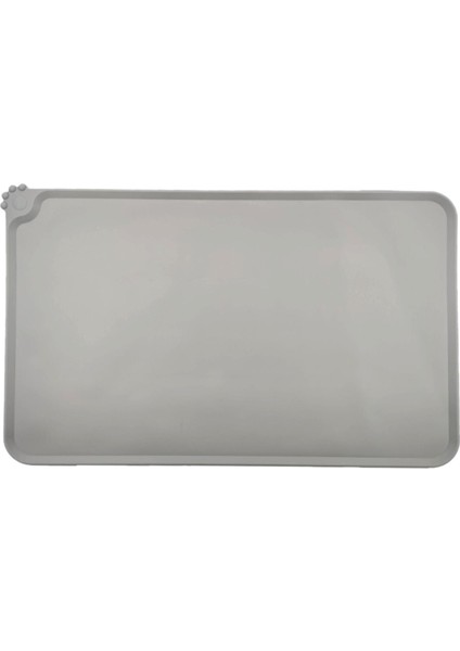 Köpek Kedi Kasesi Mat Katlanabilir Silikon Placemat Köpek Kedi Besleme Paspas Placemat gri (Yurt Dışından)