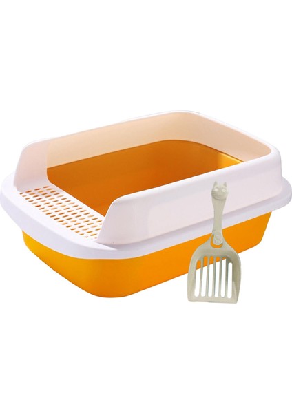 Kedi Çöp Kutusu Tuvalet Dayanıklı Çöp Tavası Yatak Kapalı Kediler Orta Sarı Için Çıkarılabilir (Yurt Dışından) fiyatları