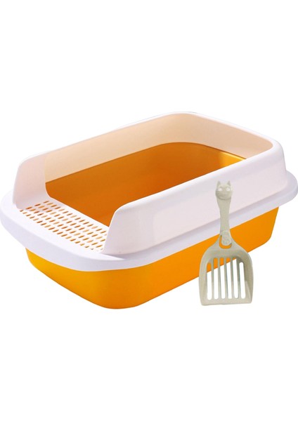 Kedi Çöp Kutusu Tuvalet Dayanıklı Çöp Tavası Yatak Kapalı Kediler Orta Sarı Için Çıkarılabilir (Yurt Dışından) modelleri