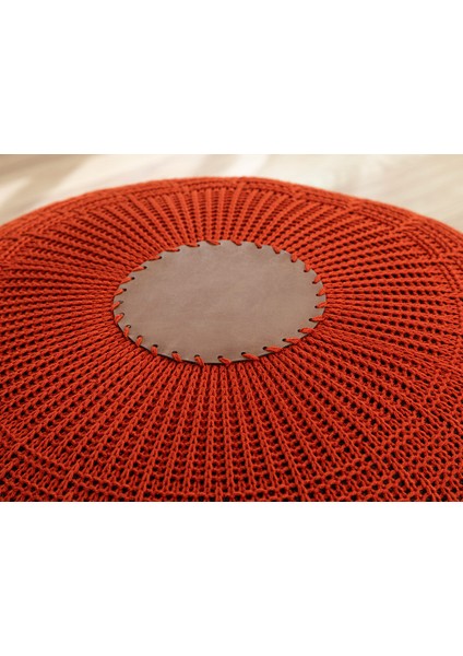 Knit Akrilik Örgü Puf 37X50 cm Turuncu fiyatları
