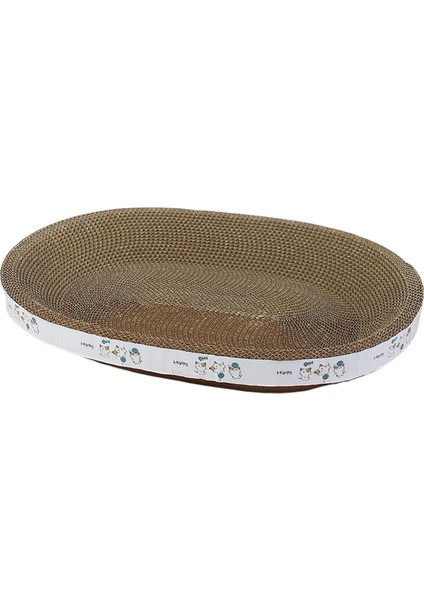 Cats Scratcher Karton Oluklu Kırılma Padi Salon Mat Karton Kedi Yatağı Kedi Oval Oyun 43CM (Yurt Dışından)