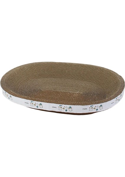 Cats Scratcher Karton Oluklu Kırılma Padi Salon Mat Karton Kedi Yatağı Kedi Oval Oyun 43CM (Yurt Dışından)