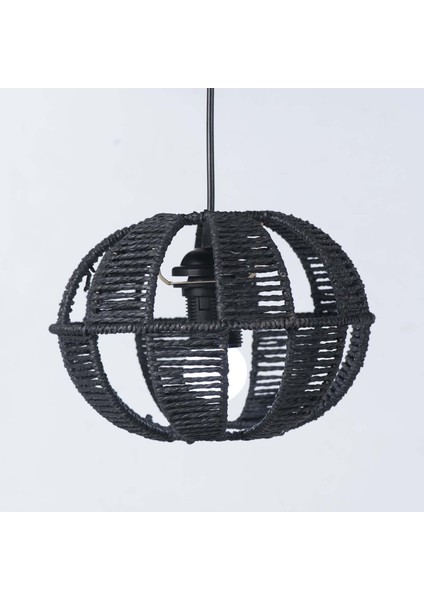 Dokuma Lamba Gölge Fener Avize Kapakları Oturma Odası Ev Yemek Odası Siyah (Yurt Dışından) fırsatları