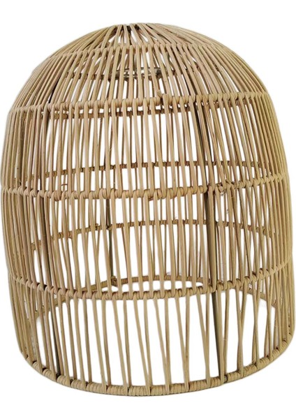 Rattan Abajur Yedek Asma Tavan Kolye Hafif Gölge Otel Için 25CM x 26CM (Yurt Dışından)