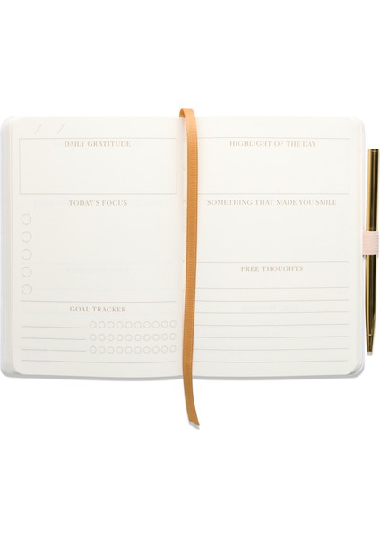 Design Works İnk Kalemli Pause Defter 16,5 x 11,5 cm - Gratıtude Journal - Pause