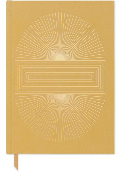 Design Works İnk Sarı Süet Defter 20,5 x 14,5 cm - Suedette Hardcover Journal Ochre - Radiant Sun Block