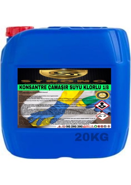 Çamaşır Suyu 1/8 Konsantre 20 kg