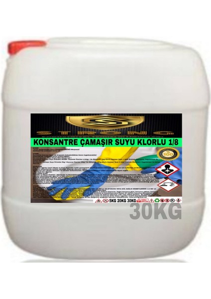 Çamaşır Suyu 1/8 Konsantre 30 kg