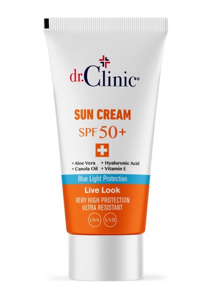 Dr. Clinic  Spf 50+ Güneş Koruyucu Krem 50 ml ( UVA,UVB ve Mavi Işık Koruma )