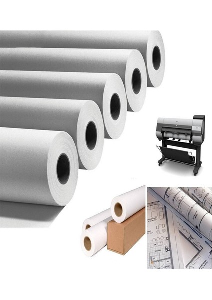 Plotter Kağıdı 45.7 mm x 50 mt 80 Gr. 1 Koli ( 6 Adet )