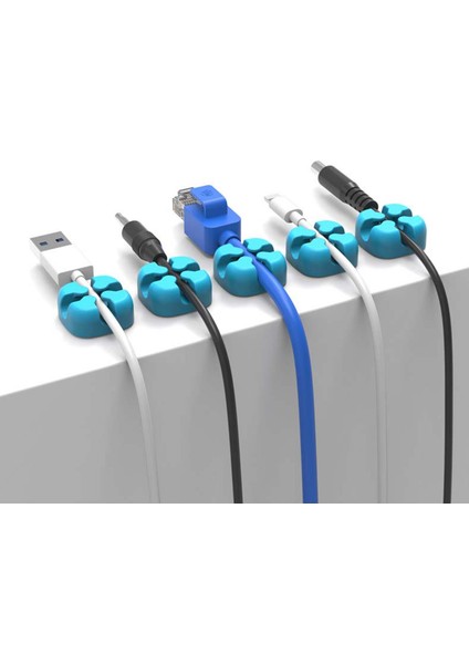 Orıco Masaüstü Silikon Kablo Klipsi Düzenleyici Organizer Mavi fırsatları