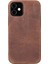 Apple iPhone 12 Mini Uyumlu Deri Arka Kapak Rock G2 Kahve 2