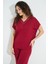 Kısa Kollu V Yakalı Dantelli Pijama Takımı 18495 5