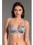 Kadın Straplez Lotus Lazer Kesim Boş Cup Gri Sütyen 336050 3