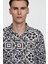 Slim Fit Dar Kesim Uzun Kol Baskılı Desen Viskon Spor Erkek Çok Renkli Gömlek 3