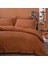 Bedding Plain Tek Kişilik Ranforce Yıkamalı Nevresim Takımı - Kiremit 1