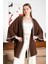 Bürümcük Rahat Kesim Geniş Kollu Uzun Kimono Hırka Bayan Hırka 6239165 3