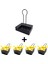 4 Adet Mini Patateslik Ve 1 Adet Sosluk - Cafe, Restaurant Burger Sunum, Servis Ekipmanı Model-1 Siyah 2