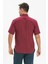 Büyük Beden Kısa Kol Tek Cepli Erkek Gömlek Koyu Bordo 3068 2