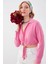 Beli Halka Detaylı V Yaka Lastikli Crop Bluz 1