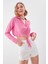 Beli Halka Detaylı V Yaka Lastikli Crop Bluz 4