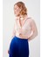 Bel Kısmı Detaylı Crop Saten Bluz 3