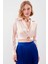 Bel Kısmı Detaylı Crop Saten Bluz 5