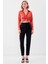 Bel Kısmı Detaylı Crop Saten Bluz 1