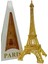 Minyatür Metal Eyfel Kulesi Altın Dekoratif Biblo 25 cm 1