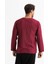 Büyük Beden Uzun Kol Şile Bezi Bisiklet Yaka Yazlık Tshirt Koyu Bordo 3068 2