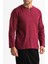 Büyük Beden Uzun Kol Şile Bezi Bisiklet Yaka Yazlık Tshirt Koyu Bordo 3068 3