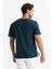Büyük Beden Kısa Kol Şile Bezi Bisiklet Yaka Erkek Tshirt Koyu Petrol 3069 2