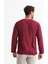 Uzun Kol Şile Bezi Zımbalı Erkek Tshirt Koyu Bordo 3068 2