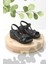 Siyah Leather Kadın Sandalet K05714360003 1