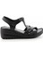 Siyah Leather Kadın Sandalet K05714360003 2