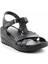 Siyah Leather Kadın Sandalet K05714360003 3