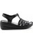 Siyah Leather Kadın Sandalet K05714360103 2