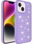 iPhone 14 Kılıf Kenarları Airbagli Parlak Işıltılı Tasarım Kristal Şekilli Renkli Silikon 1