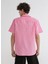 Apaş Yaka Düz Pembe Erkek T-Shirt Akıdo 4