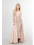 Bej Drape ve Kuyruk Detaylı Simli Abiye Elbise 6502422.55 1