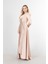 Bej Drape ve Kuyruk Detaylı Simli Abiye Elbise 6502422.55 3